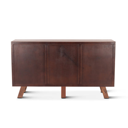 68" Cinnamon Brown Acacia Wood Sideboard