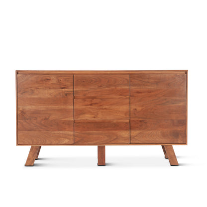 68" Cinnamon Brown Acacia Wood Sideboard