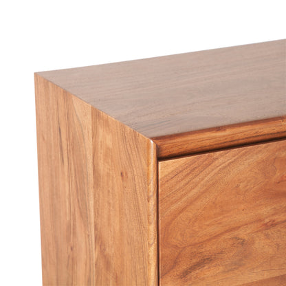 68" Cinnamon Brown Acacia Wood Sideboard