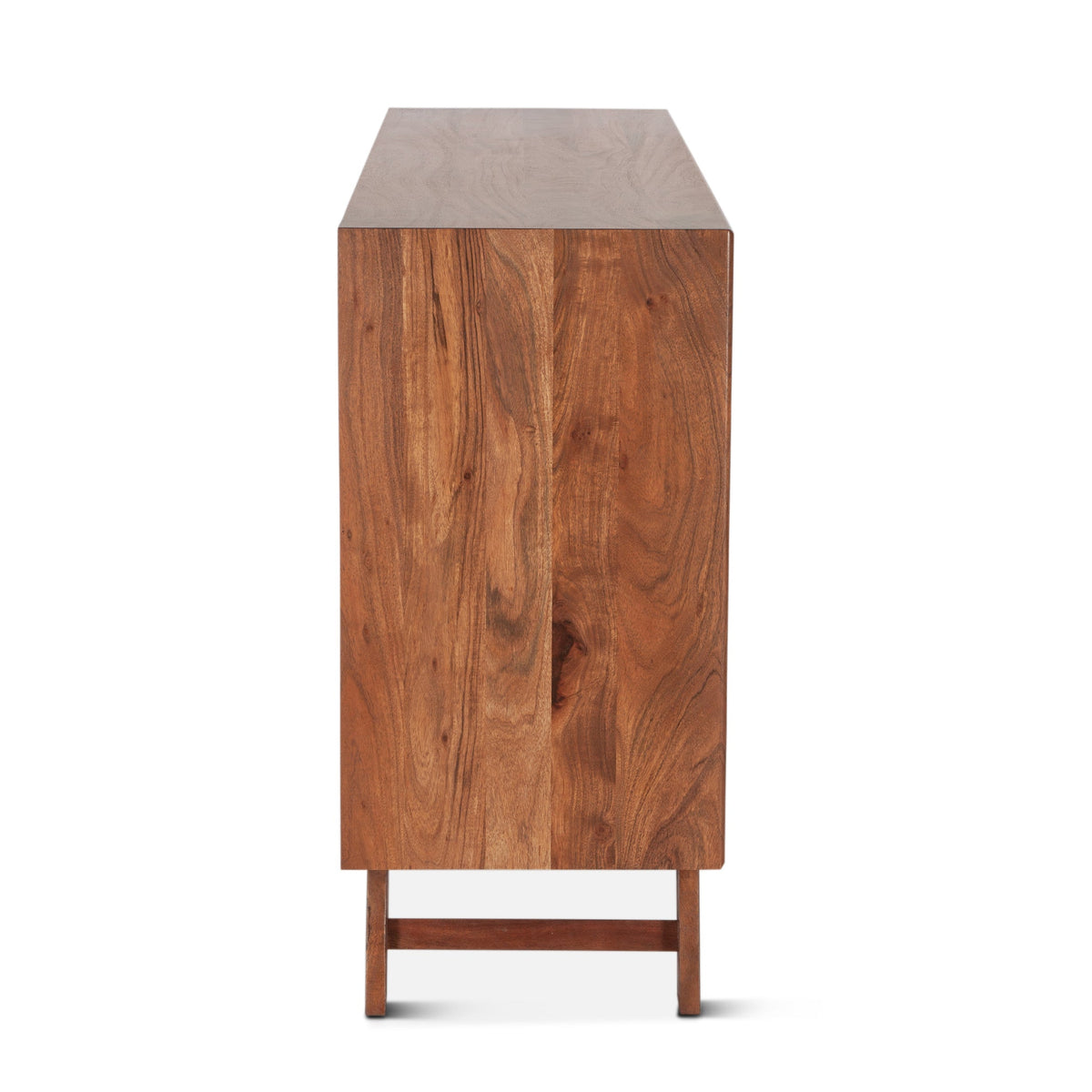 68" Cinnamon Brown Acacia Wood Sideboard