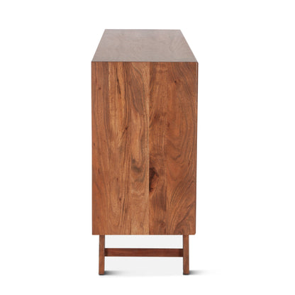 68" Cinnamon Brown Acacia Wood Sideboard