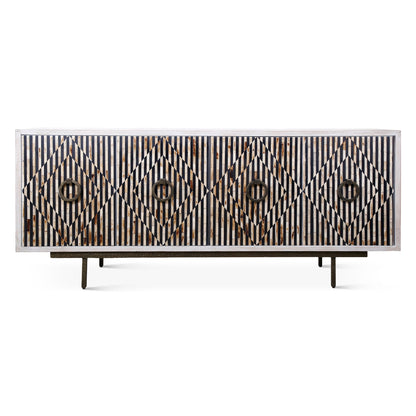 72" Whitewash Mango Wood Sideboard