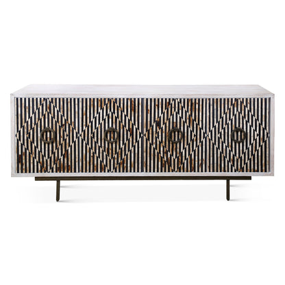 72" Whitewash Mango Wood Sideboard