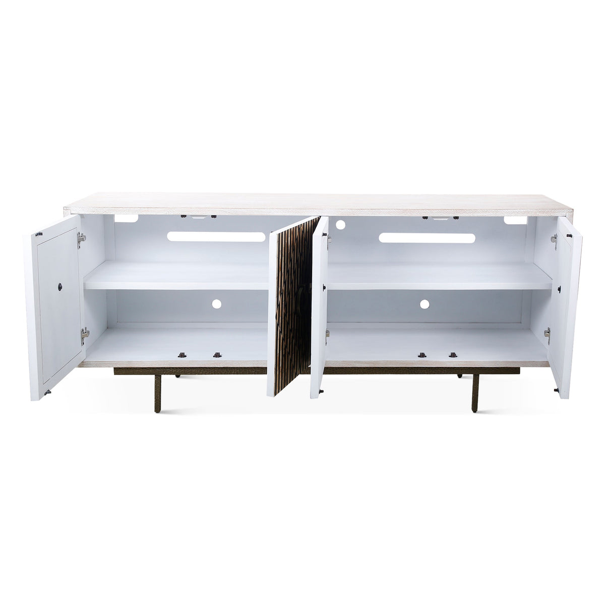 72" Whitewash Mango Wood Sideboard