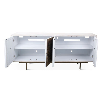 72" Whitewash Mango Wood Sideboard