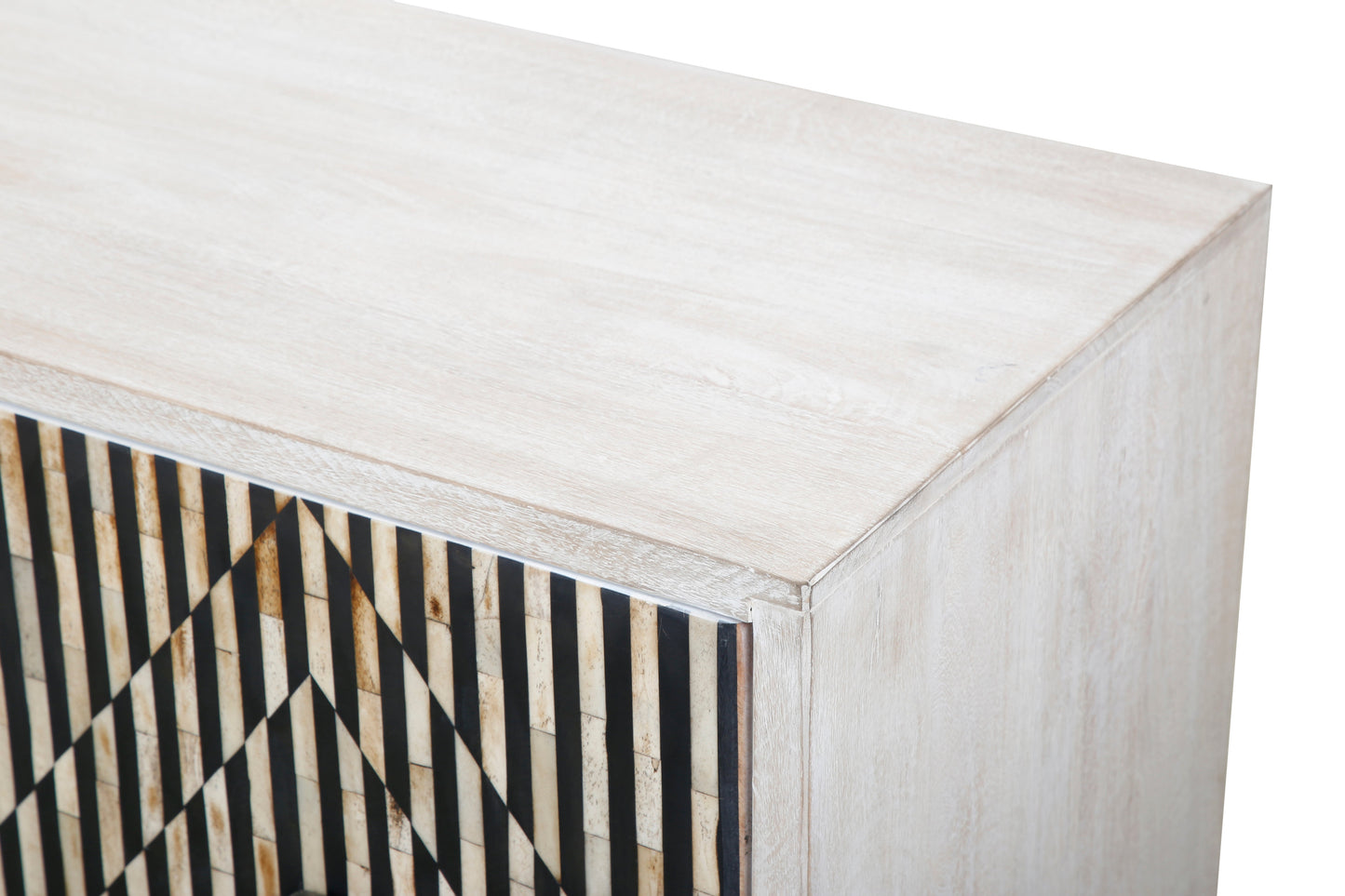 72" Whitewash Mango Wood Sideboard