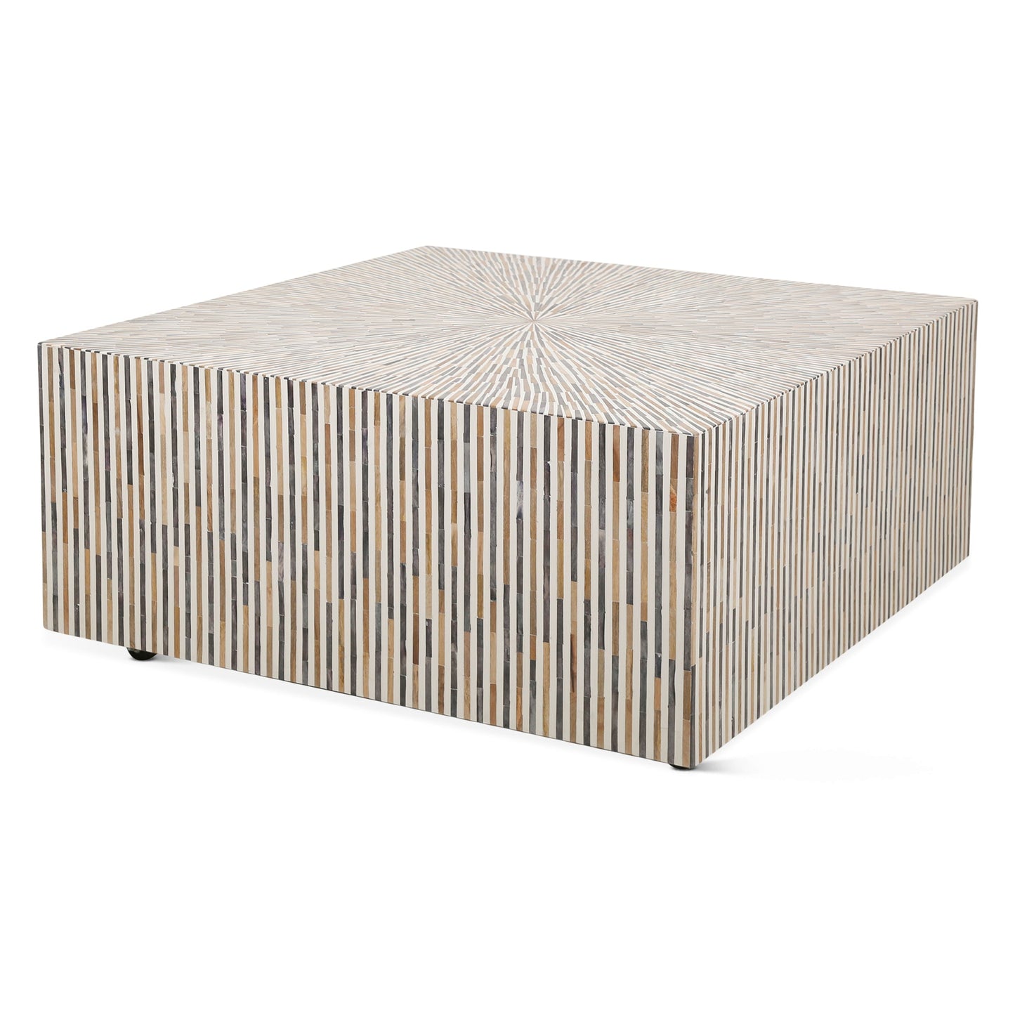 39" Horn and Mango Wood Coffee Table