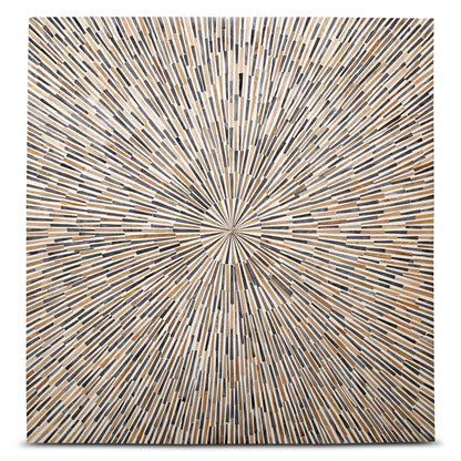 39" Horn and Mango Wood Coffee Table