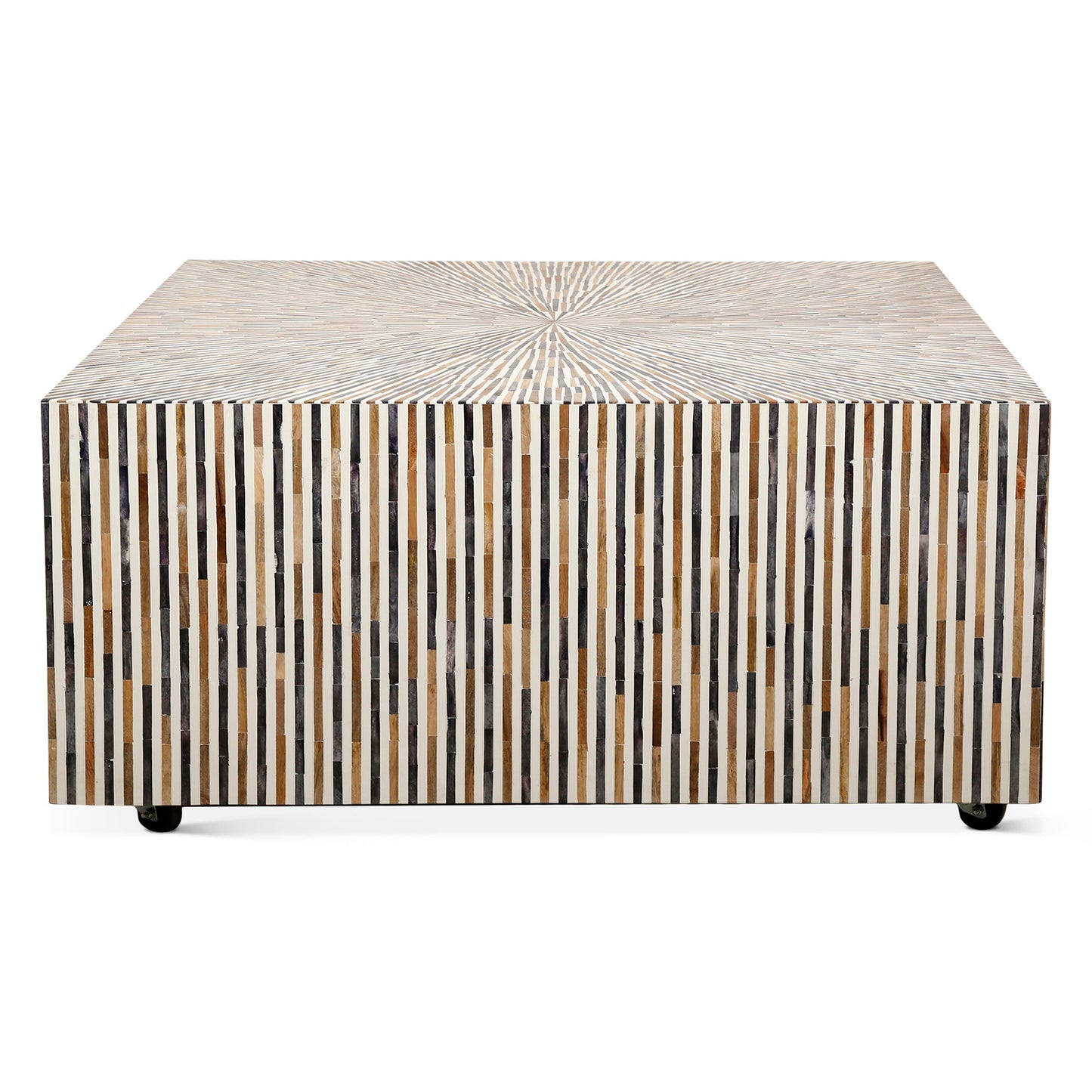 39" Horn and Mango Wood Coffee Table