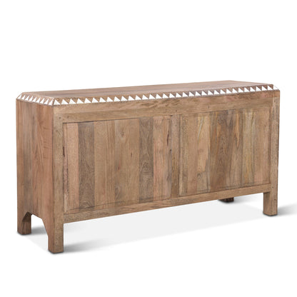 61" Carved Natural White Dresser