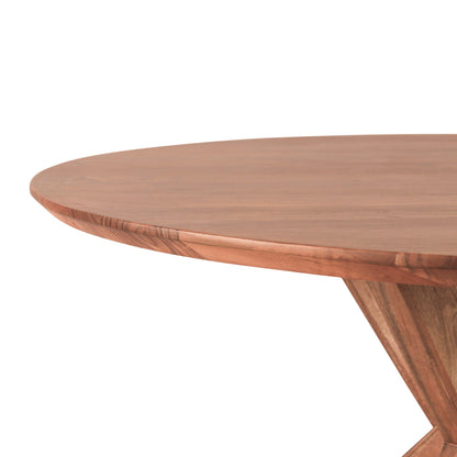 54" Weathered Acacia Round Dining Table