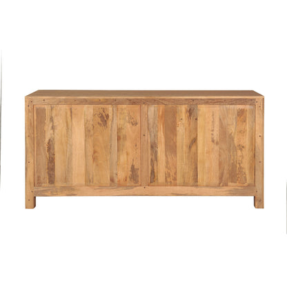 71" Hand-Carved Whitewash Dresser