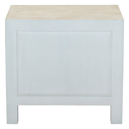 26" Carved Heirloom White Mango Nightstand