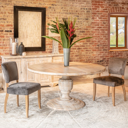 60" Heirloom White Mango Round Dining Table