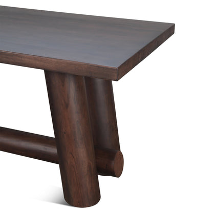 80" Vinegar Acacia Wood Gathering Table