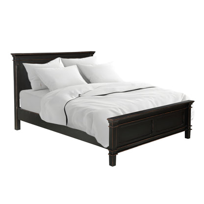 67" Distressed Black Mango Queen Bed