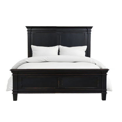 67" Distressed Black Mango Queen Bed