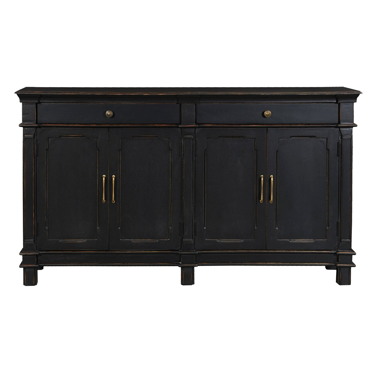 70" Distressed Black Mango Sideboard