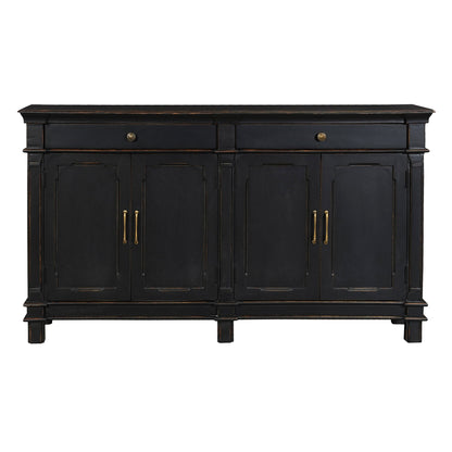 70" Distressed Black Mango Sideboard