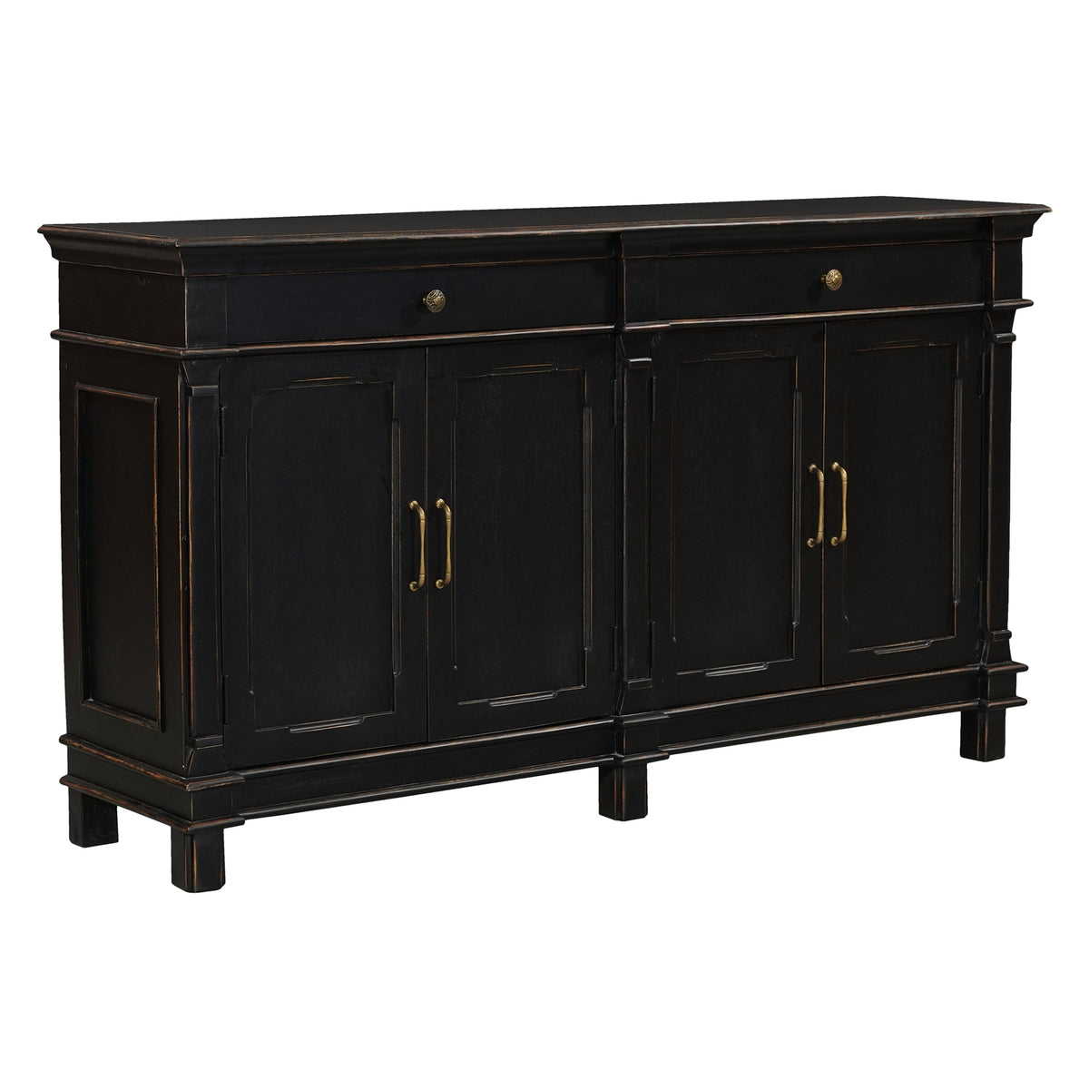 70" Distressed Black Mango Sideboard