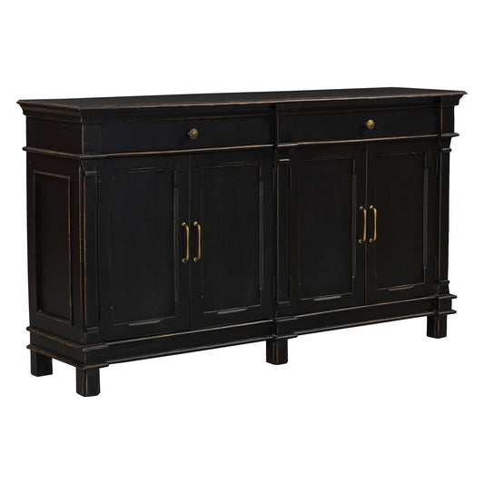70" Distressed Black Mango Sideboard