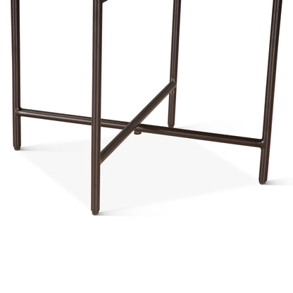 29" Matte Black Wood Nesting Tray Tables