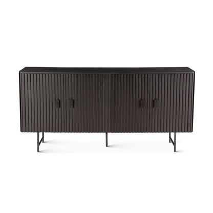67" Matte Black Mango Wood Sideboard
