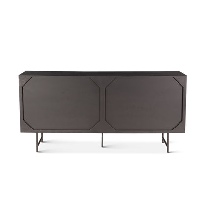 67" Matte Black Mango Wood Sideboard