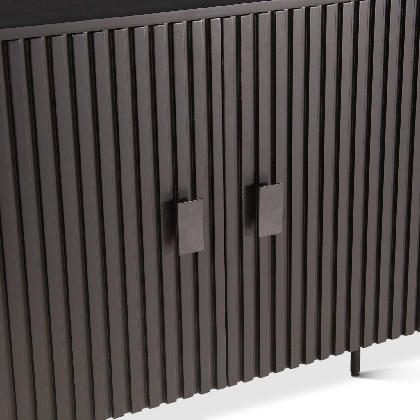 67" Matte Black Mango Wood Sideboard