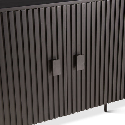 67" Matte Black Mango Wood Sideboard