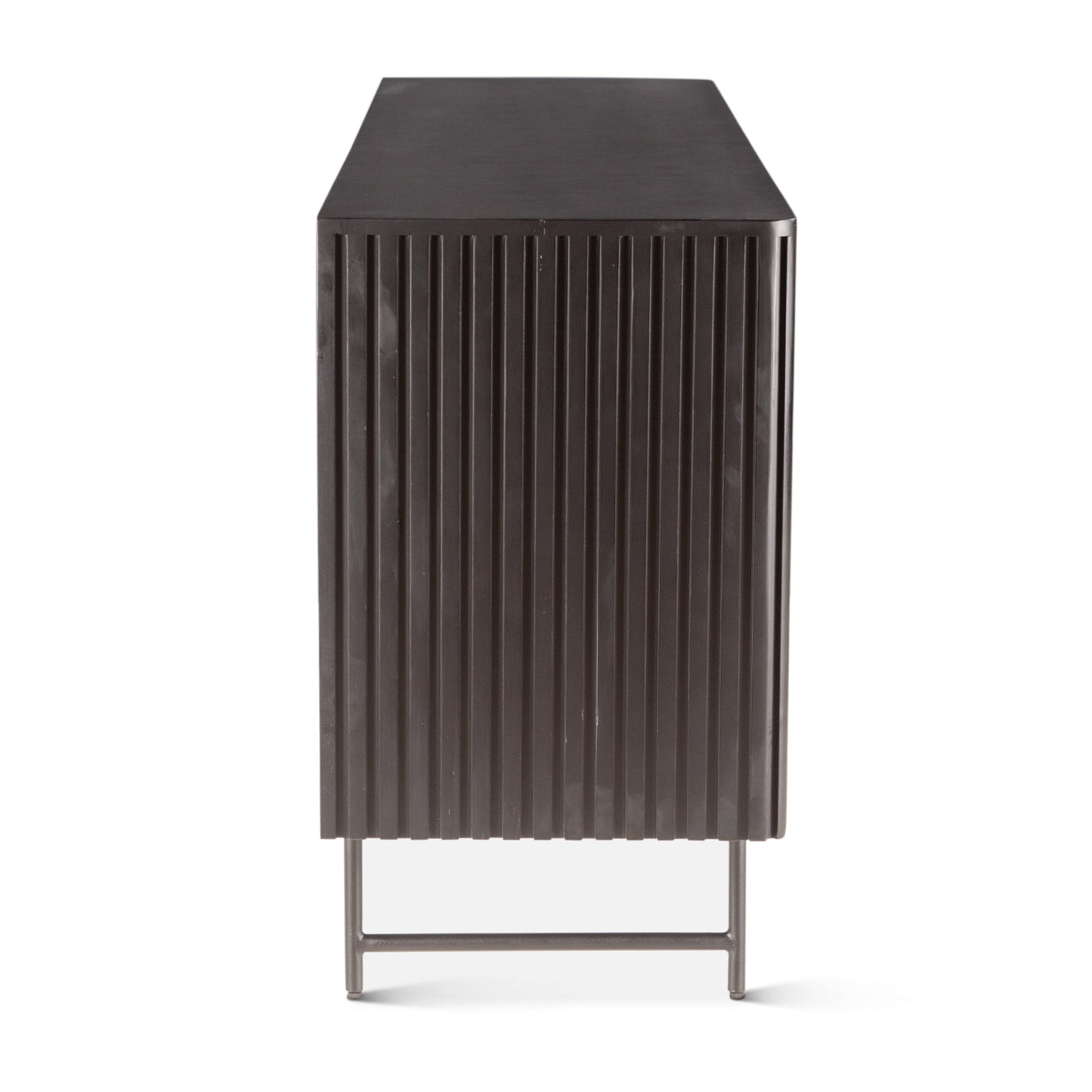 67" Matte Black Mango Wood Sideboard