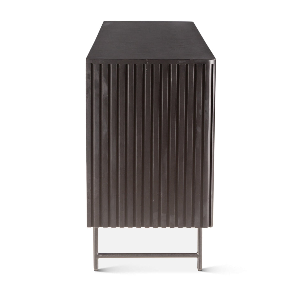 67" Matte Black Mango Wood Sideboard
