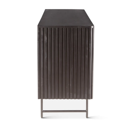67" Matte Black Mango Wood Sideboard