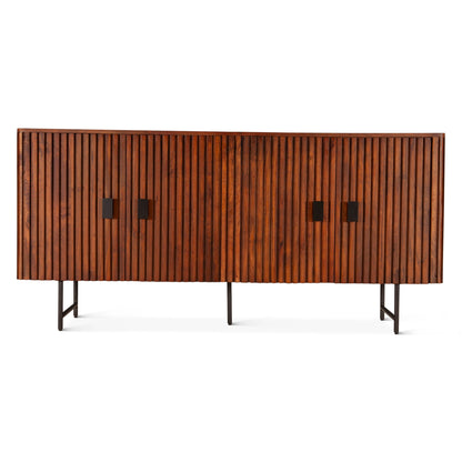 67" Pecan Brown Mango Wood Sideboard