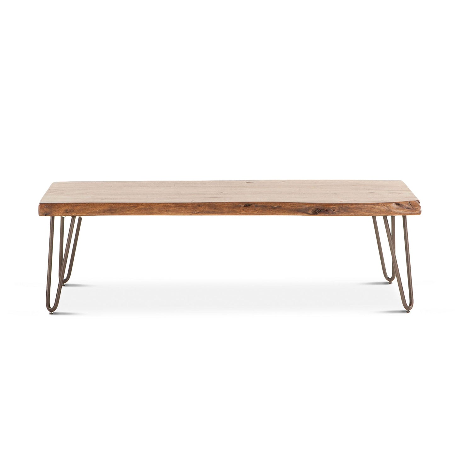 54" Walnut Acacia Wood Coffee Table