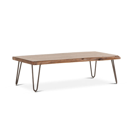 54" Walnut Acacia Wood Coffee Table