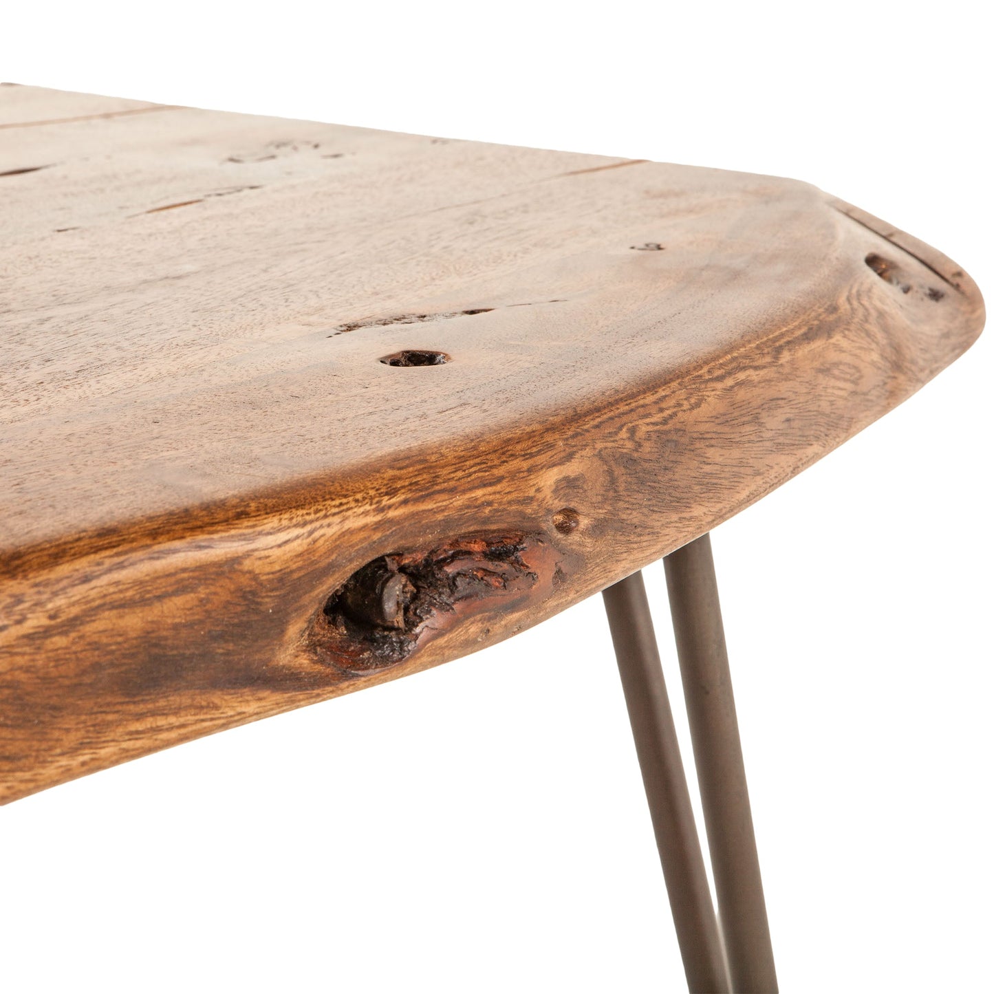 54" Walnut Acacia Wood Coffee Table