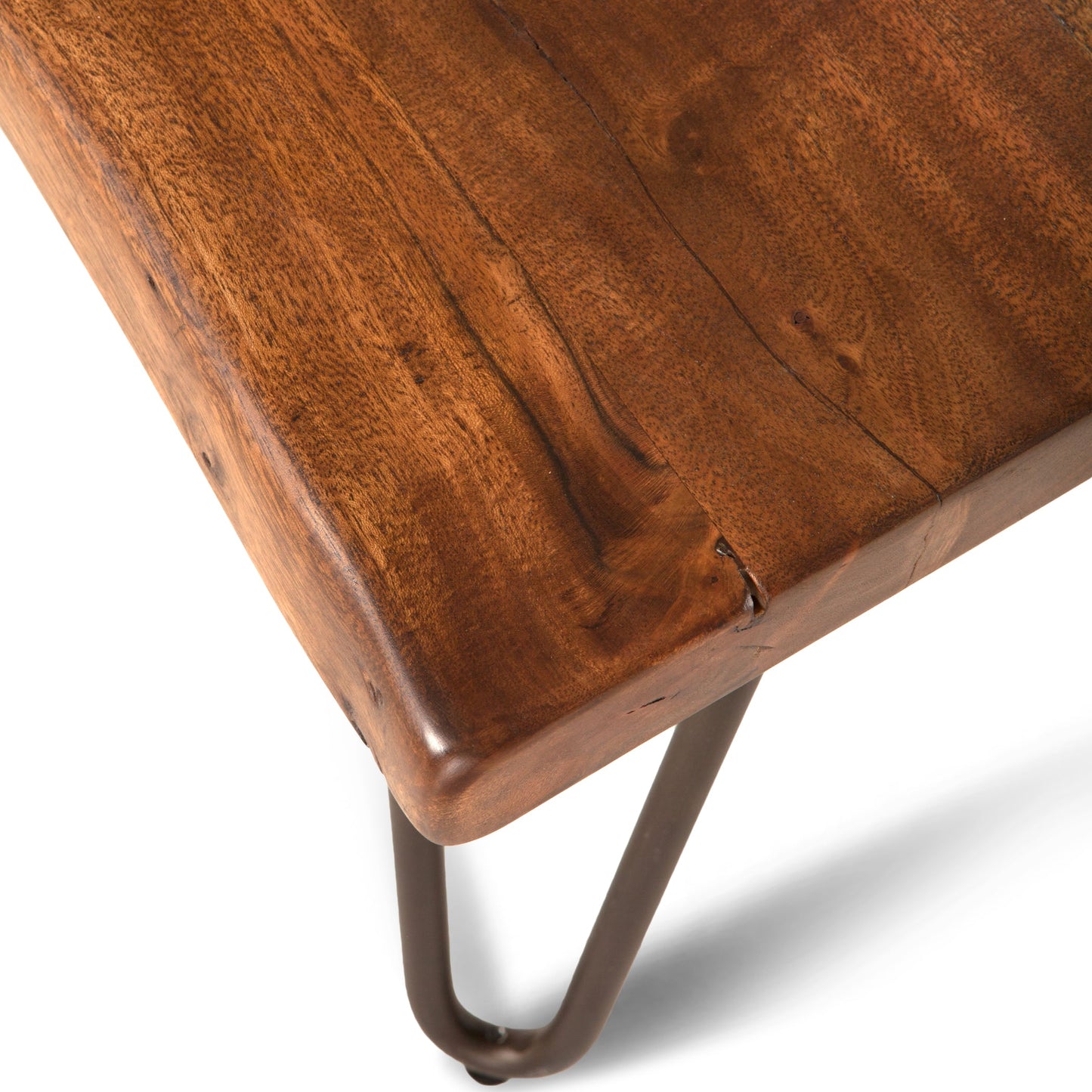 54" Walnut Acacia Wood Coffee Table