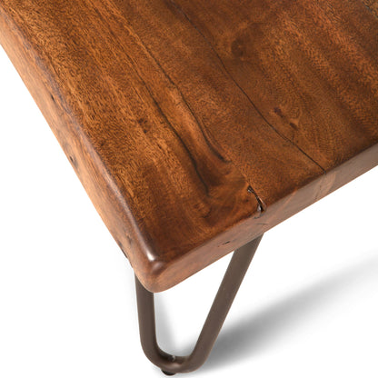 54" Walnut Acacia Wood Coffee Table
