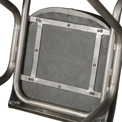 17" Ebony Leather Dining Chair