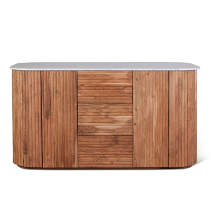 68.5" Natural Acacia Kitchen Island Table