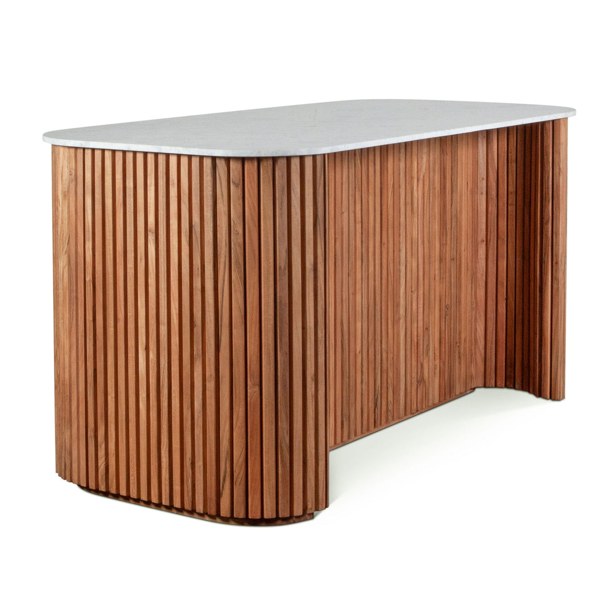 68.5" Natural Acacia Kitchen Island Table