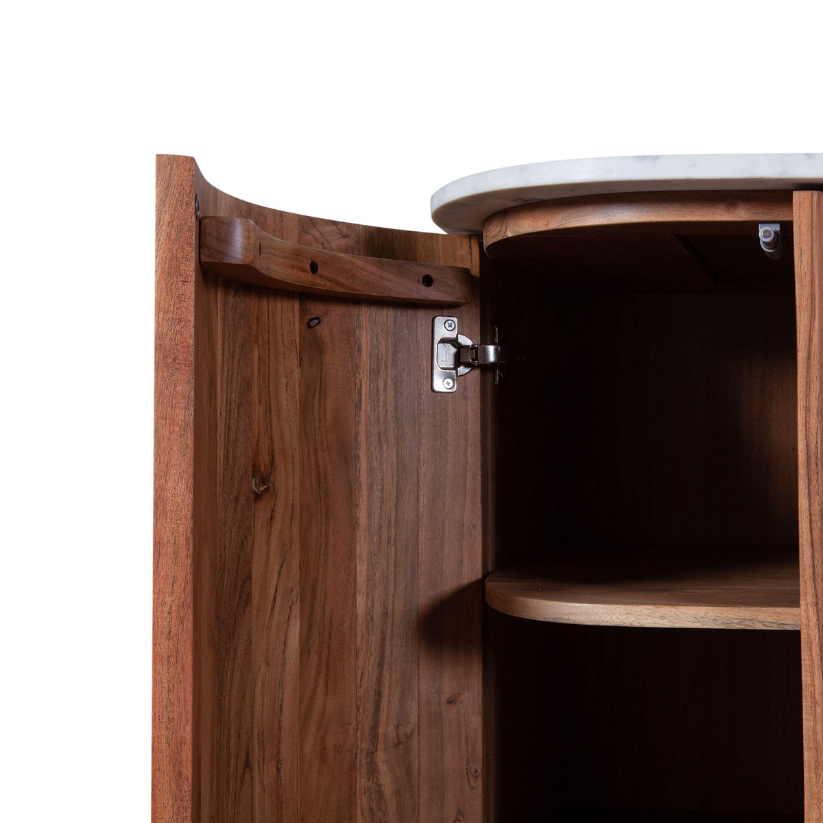 68.5" Natural Acacia Kitchen Island Table