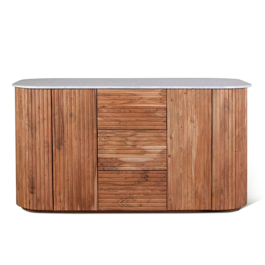 68.5" Natural Acacia Kitchen Island Table