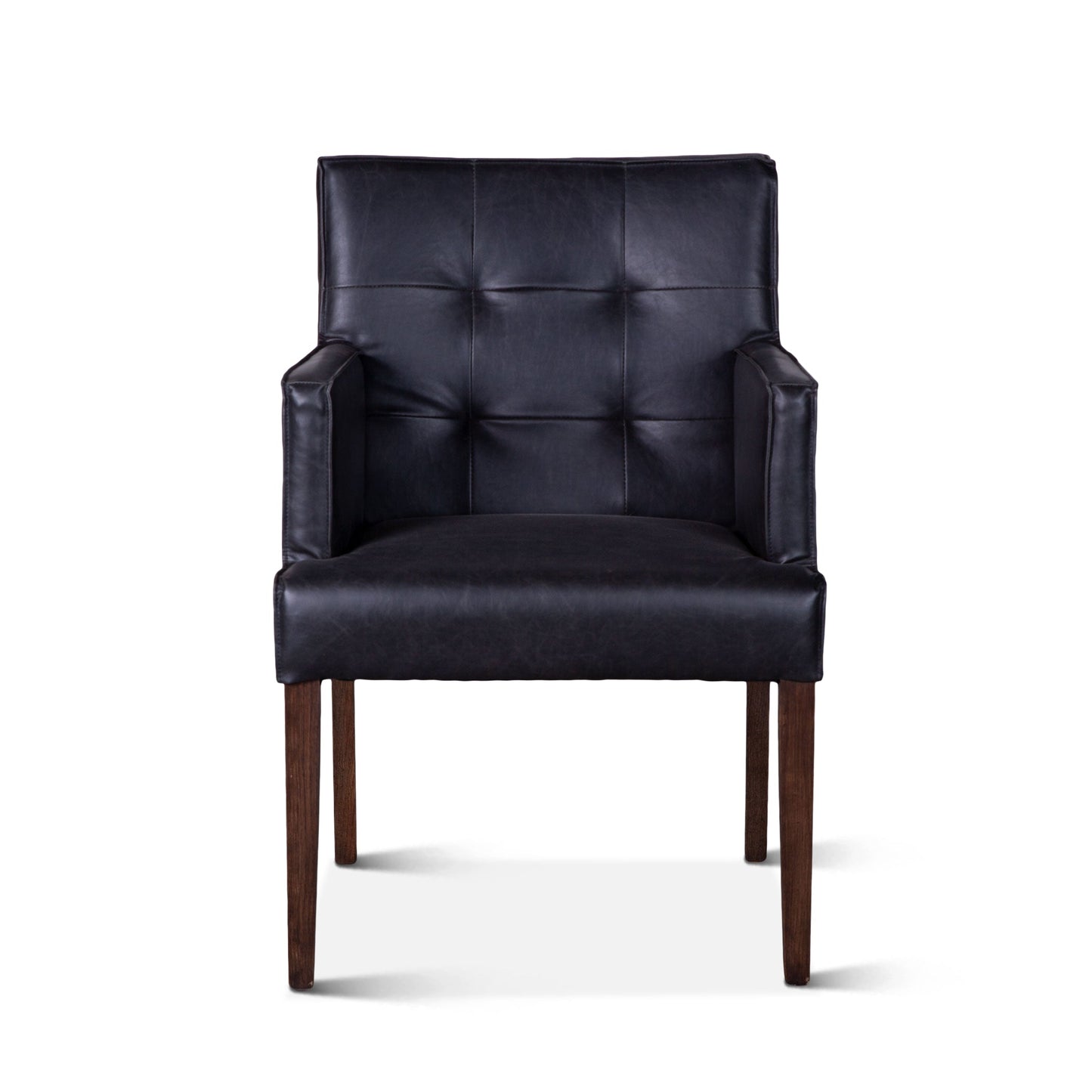 23" Black Eco Leather Dining Armchair