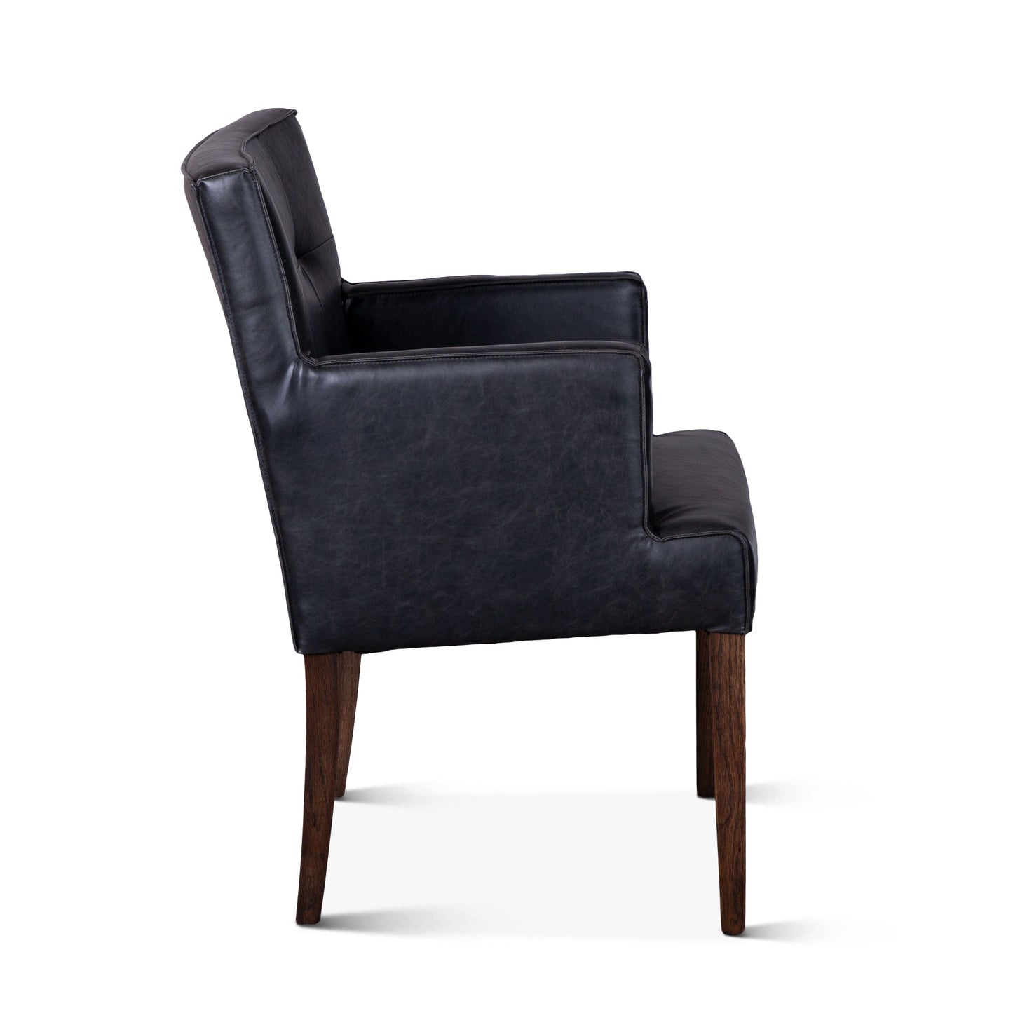23" Black Eco Leather Dining Armchair