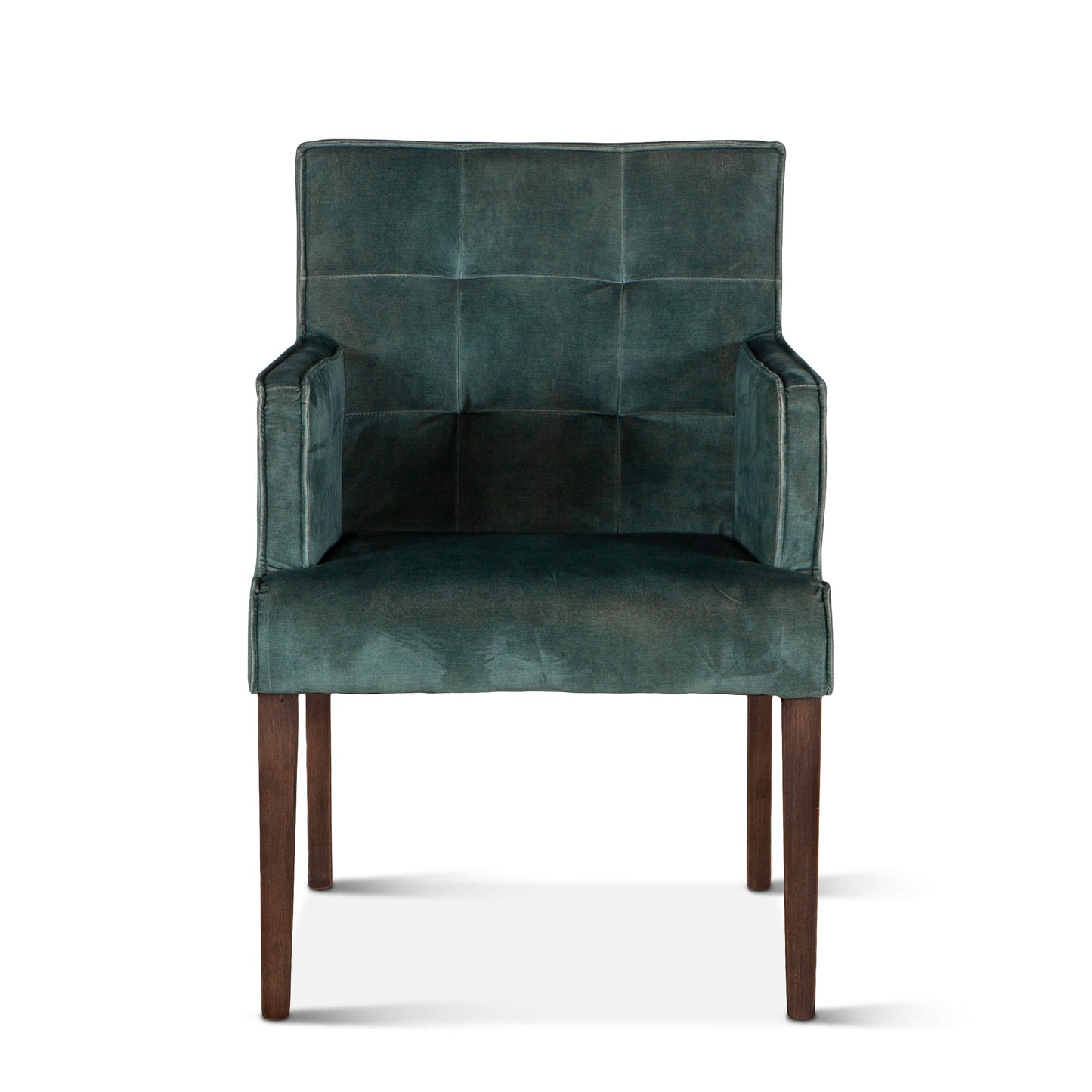 23" Green Velvet Dining Armchair