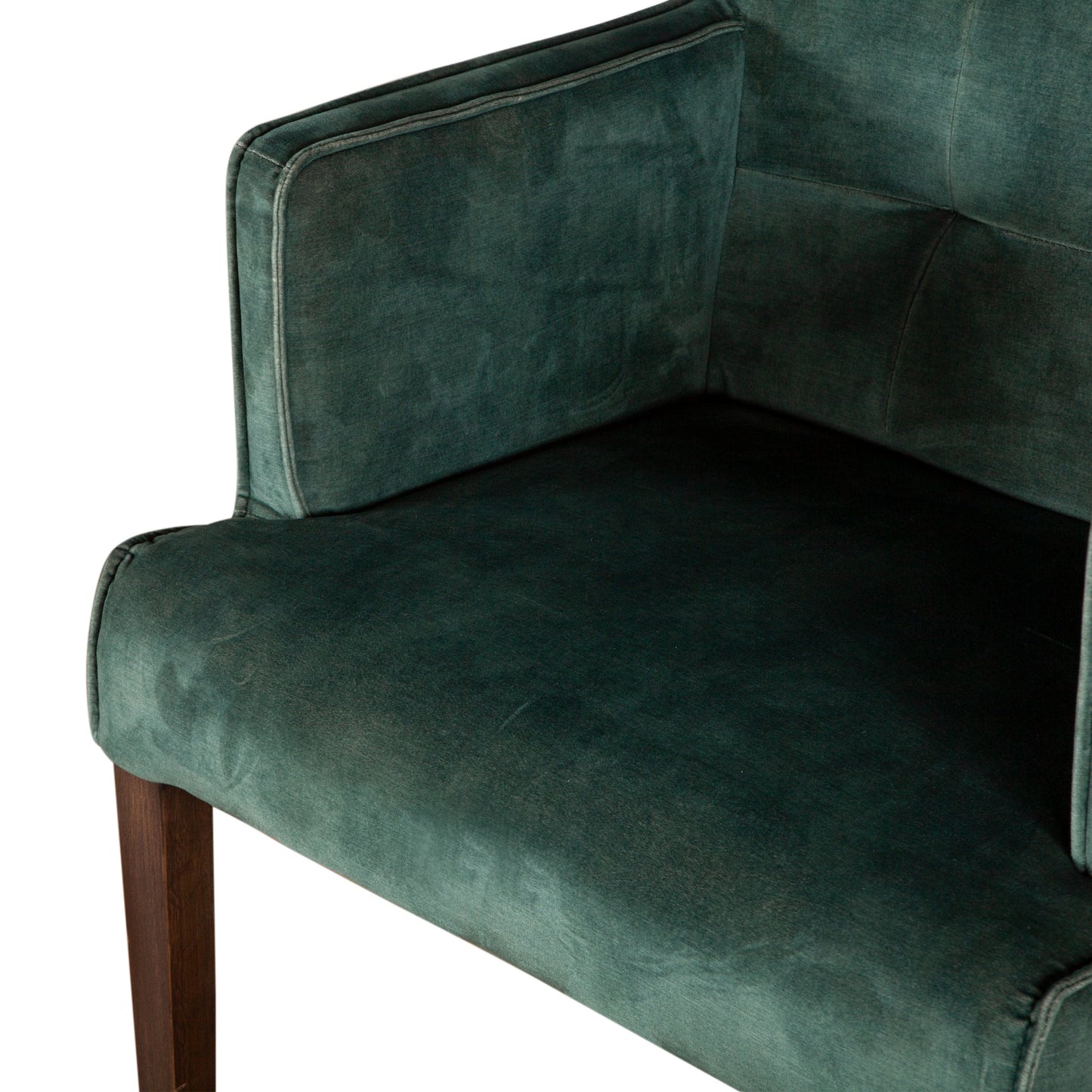 23" Green Velvet Dining Armchair