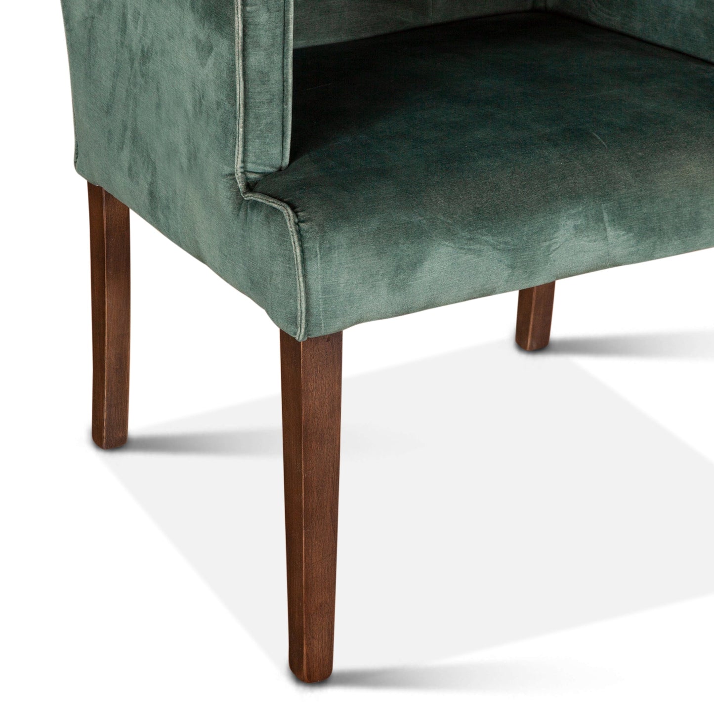 23" Green Velvet Dining Armchair
