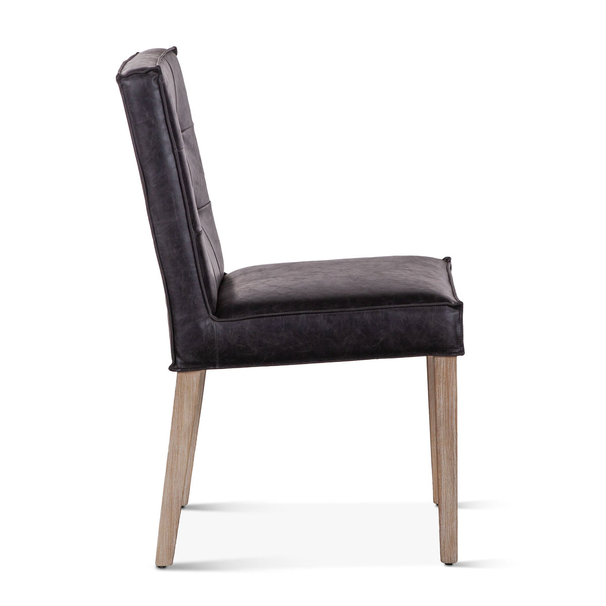 17" Black Eco Leather Dining Chair
